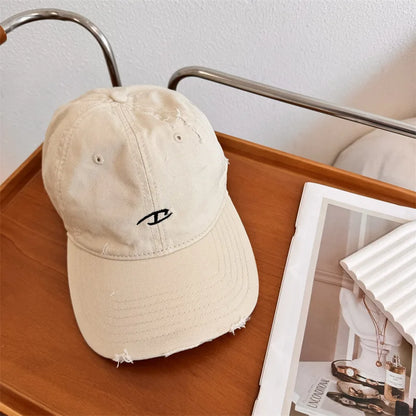 Cotton Baseball Cap For Men Casual Letter Embroidery Student