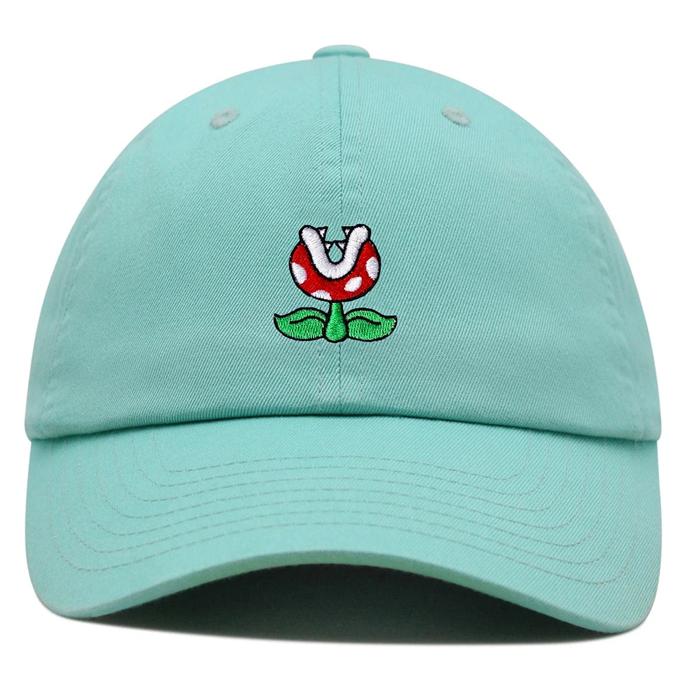 Piranha Plant Dad Hat Embroidered Cartoon Cute Mushroom Baseball Cap