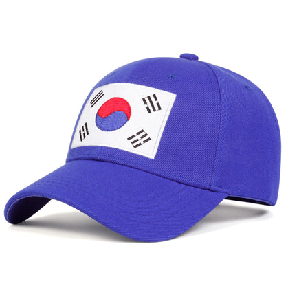 Unisex Korean Flag Embroidery Baseball Caps Spring Autumn Outdoor