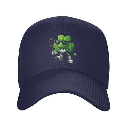 Tennis Player St Patricks Day Shamrock Clover Irish Prid Sun Baseball Cap