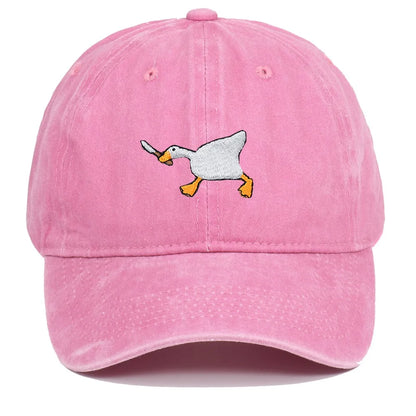 Fashion Embroidery Goose White Goose Baseball Cap Men Women