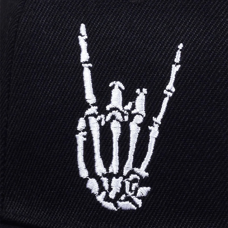 Finger Embroidery Baseball Cap Cotton