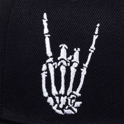 Finger Embroidery Baseball Cap Cotton