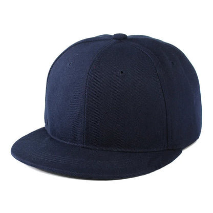 Fashion Solid Snapback Cap Flat Peak Hip Hop Hats Men Women