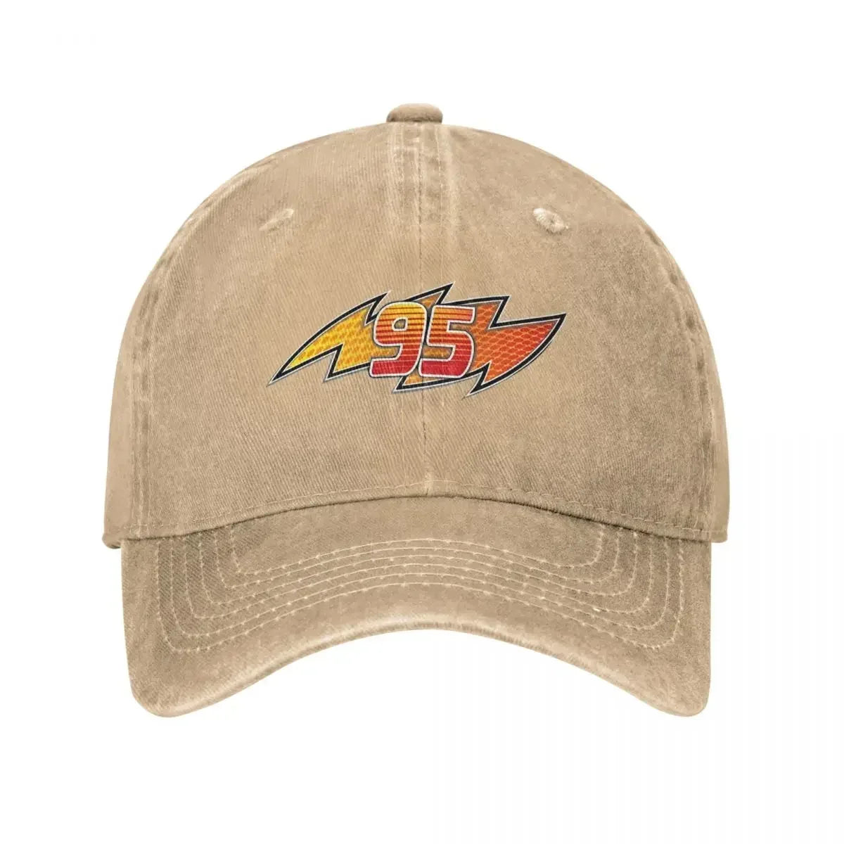Cars Lightning Mcqueen I Am Speed Baseball Caps Distressed Denim Number 95 Cartoon
