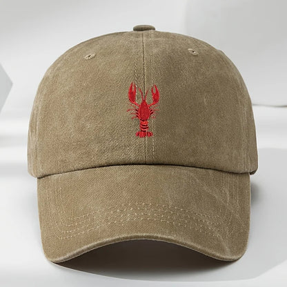 Unisex Leisure Fun Lobster Embroidered Baseball Caps