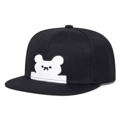 Children Little Bear Embroidery Baseball Caps Hip Hop Hats
