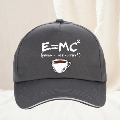Formula Science Coffee E MC Equation Unisex Visors Hat Energy Milk Coffee Baseball Cap