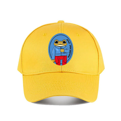 Oversized Brown Cartoon Frog Baseball Cap