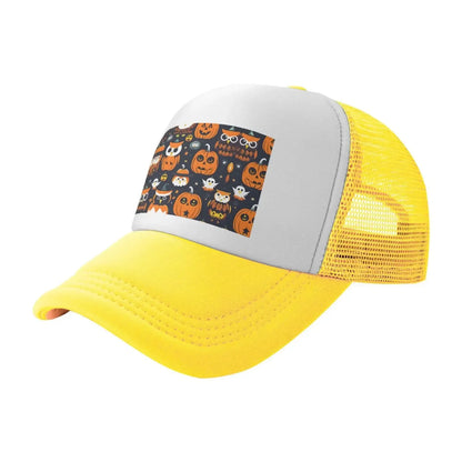 New Halloween Owl Ghost Pumpkin Mesh Baseball Cap