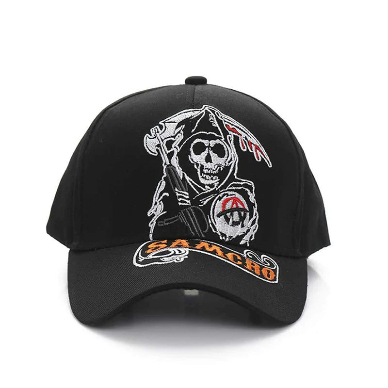 Fashion Unisex Baseball Caps SOA Sons Of Anarchy Skull Embroidery For Men Women