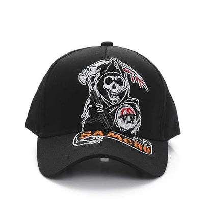 Fashion Unisex Baseball Caps SOA Sons Of Anarchy Skull Embroidery For Men Women