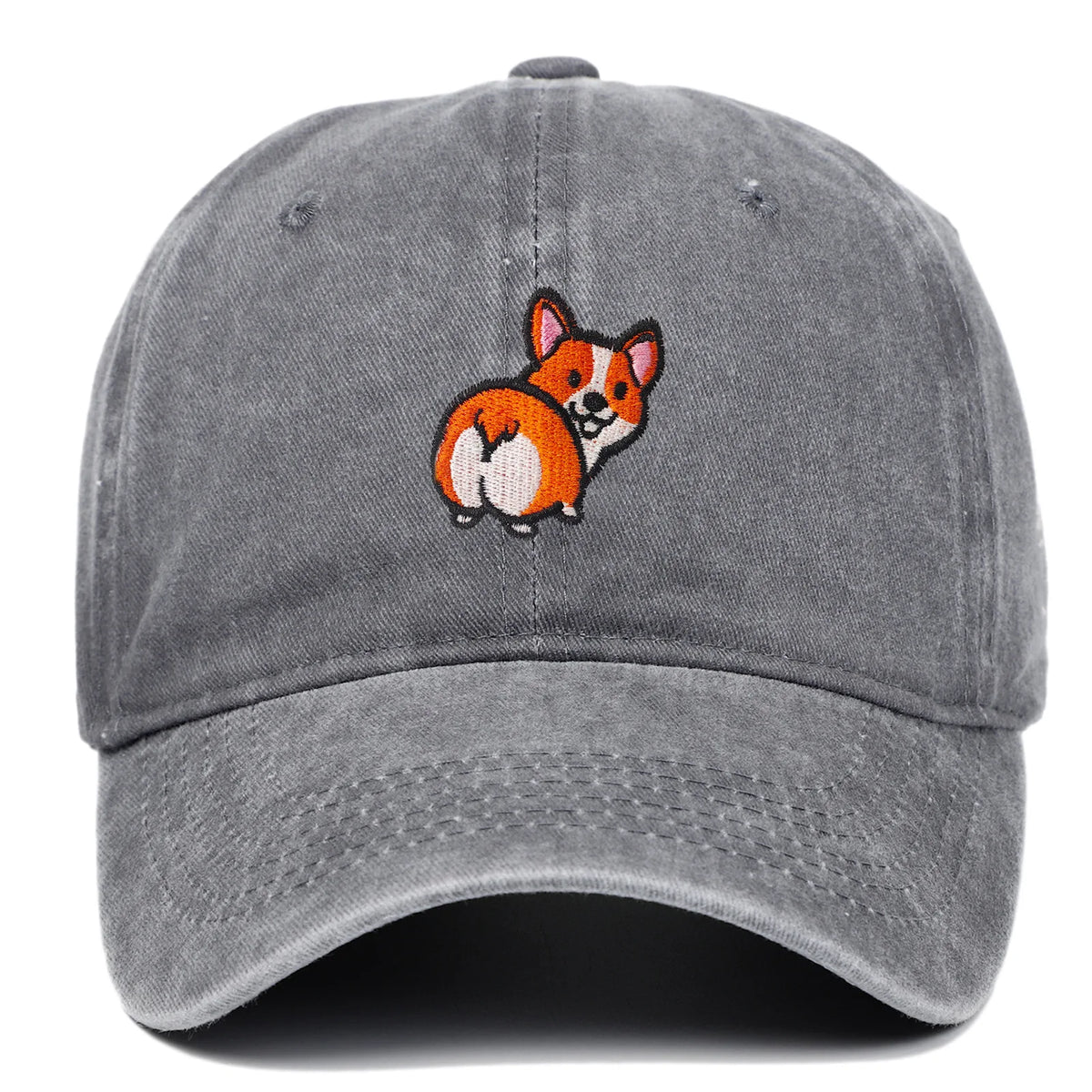 Fun Corgi Canine Embroidered Baseball Hats