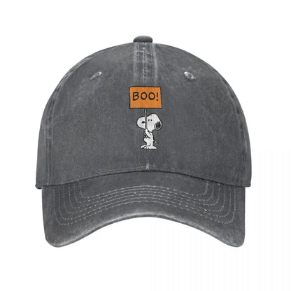 Vintage Peanuts Halloween Snoopy Boo Baseball Caps