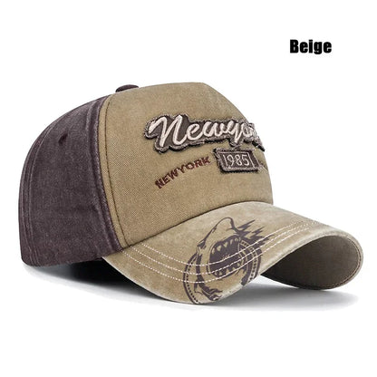 6 Colors New Unisex Washed Distressed Craft Patch Baseball Cap