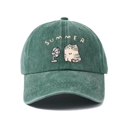 Whimsical Creature Illustration Baseball Cap