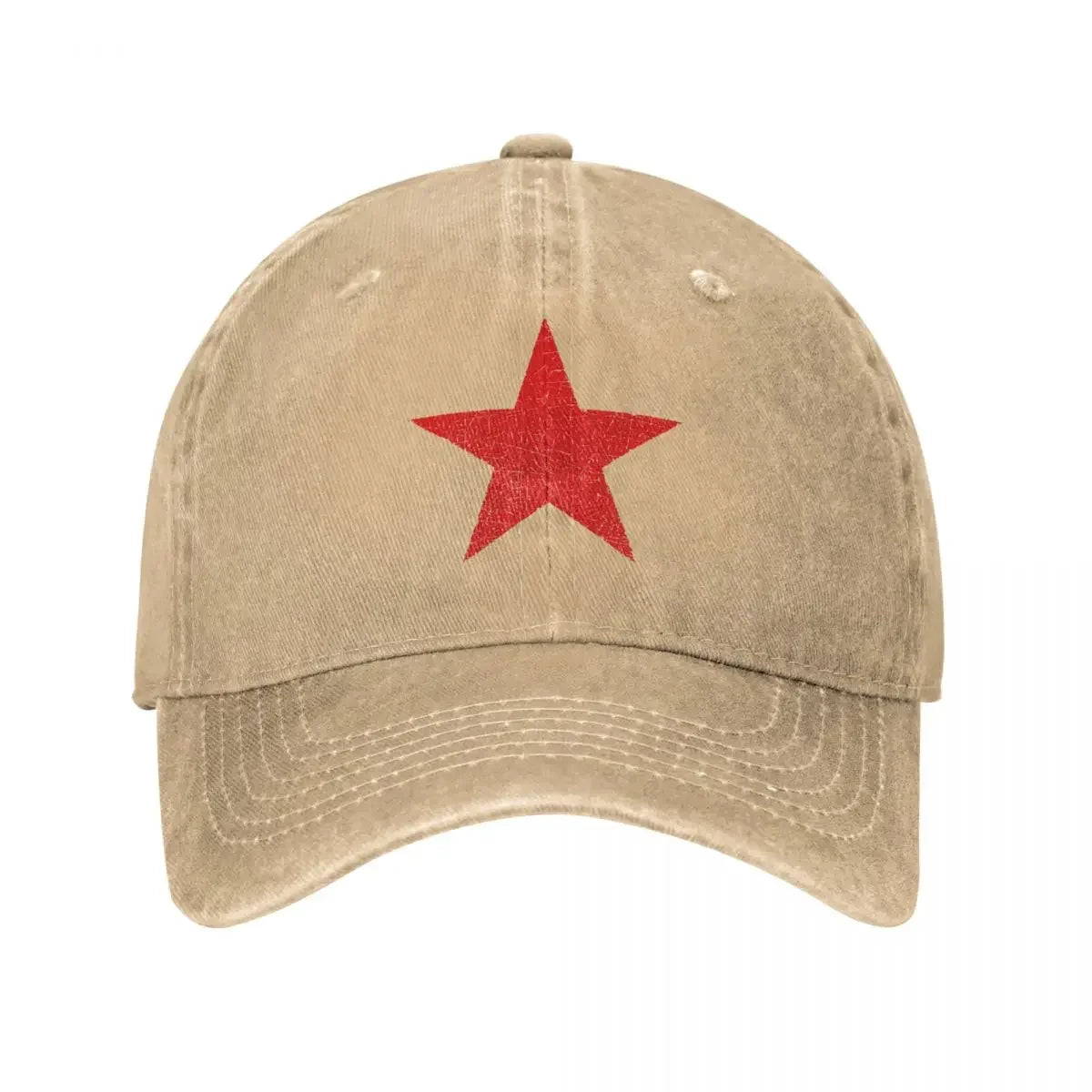 CCCP Russian Red Star Baseball Cap Vintage Distressed Denim Sun Cap For Men Women