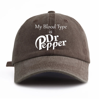 Drpepper Print Washed Baseball Cap For Adults
