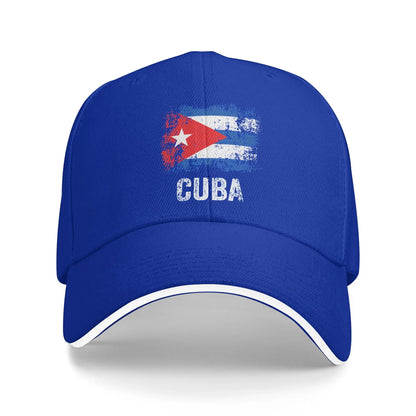 Summer Cuban Vintage Cuba Flag Baseball Cap