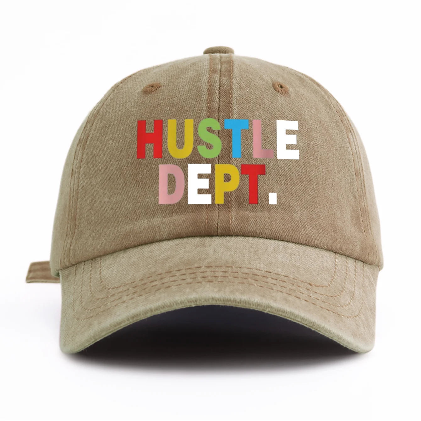HUSTEL DEPT Print Washed Baseball Cap For Adults