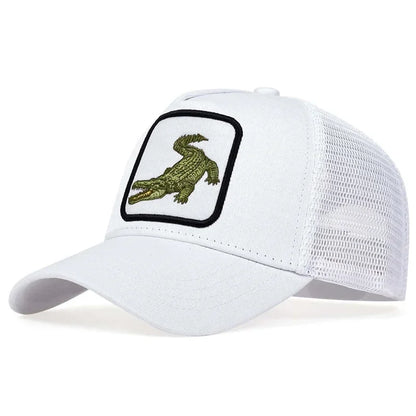 Unisex Crocodile Embroidery Baseball Net Caps
