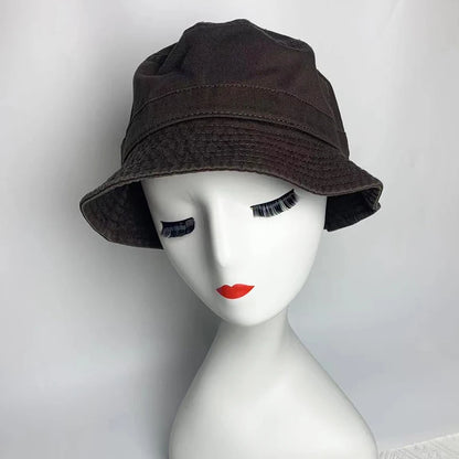Japanese Style Cotton Simple Bucket Hat For Men Women