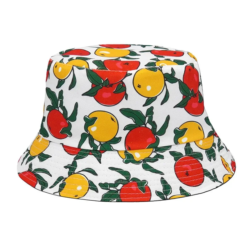Panama Bucket Hats Animal Letter Print Fisherman Hat For Women Men