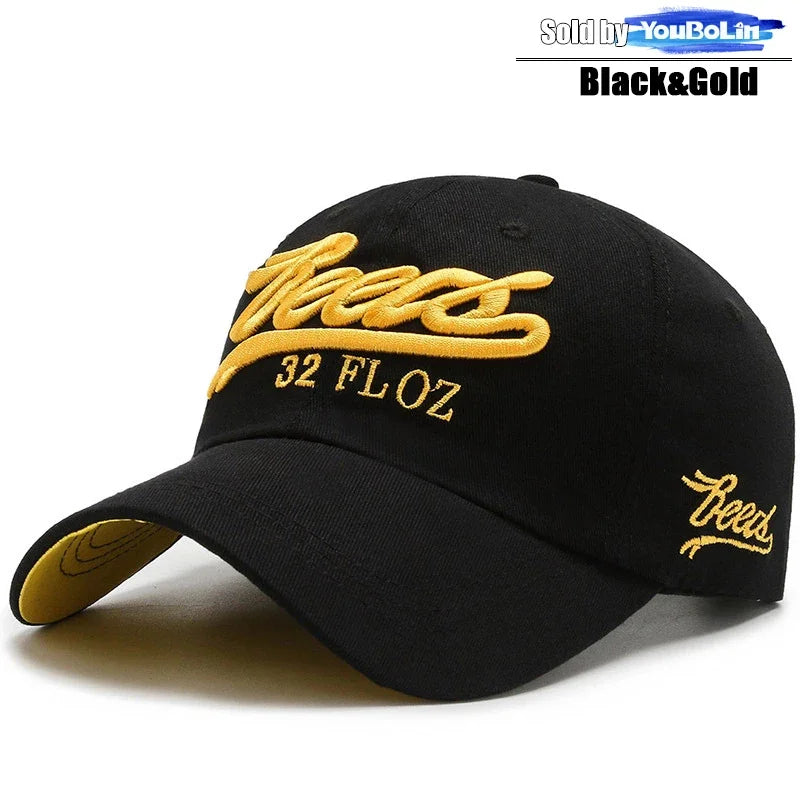 Letters 3D Embroidery Cotton Adjustable Baseball Cap