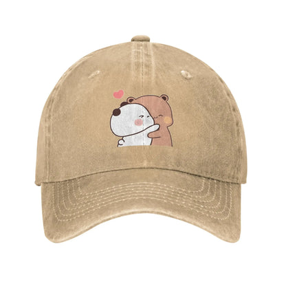 Washed Baseball Cap Kawaii Bubu Dudu Couple Pandas