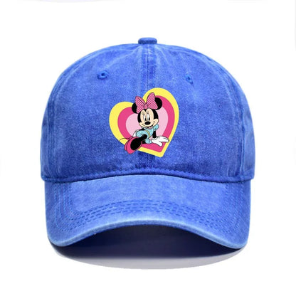 Retro Washed Mickey Mouse Print Baseball Cap