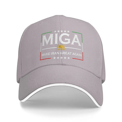 Iranian Make Iran Great Again Emblem Of Iran MIGA Baseball Cap