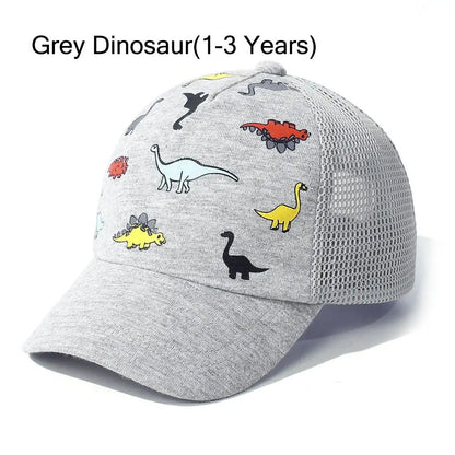Adjustable Baseball Hat Dinosaur Printed Quick Drying Mesh Baseball Hat