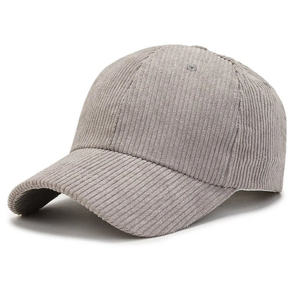 Fashion Suede Baseball Cap Men and Women Autumn and Winter Solid Retro Corduroy