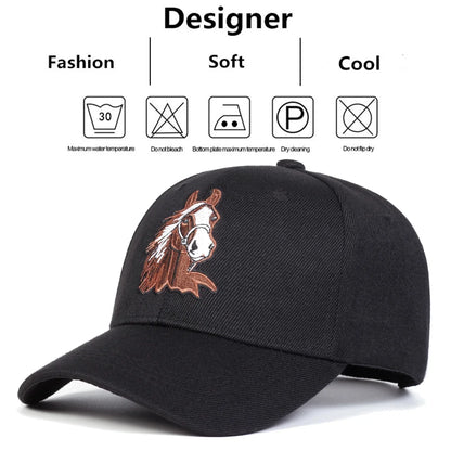 Unisex Horse Embroidery Baseball Caps