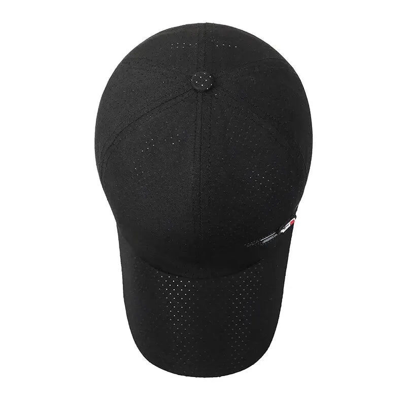 Summer Small Leather Label Quick dry Baseball Cap
