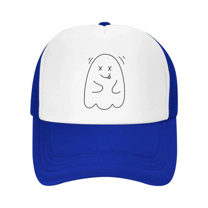 New Mesh Dad Hat Adjustable Washed Cute Ghost Gray Baseball Cap
