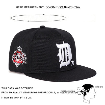 Unisex D Letter Side DUMMY FRESH Embroidery Hip-Hop Hats Snapback Caps Baseball Caps