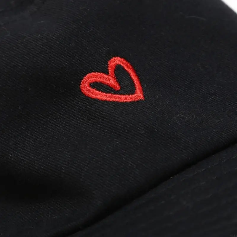 Stylish Bucket Hats With Heart Embroidery Ladies Girls Fashion Sun Hats