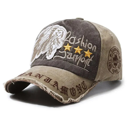 Four Seasons New Baseball Cap Retro Distressed Casual Outdoor Sports Hat