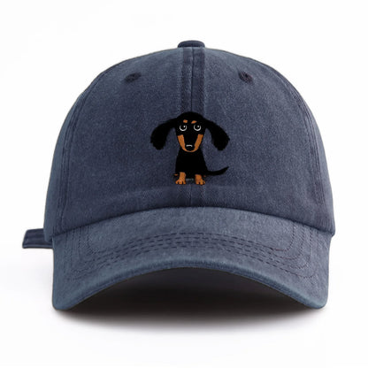 Dachshund Print Washed Baseball Cap For Adults