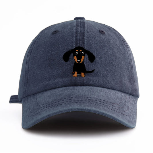 Dachshund Print Washed Baseball Cap For Adults