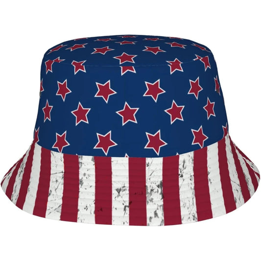 USA Flag Sun Hats For Men Women American Flag Bucket Hat