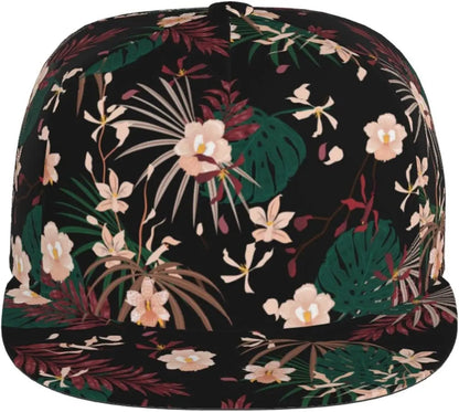 Hawaiian Tropical Flower Snapback Caps Men Women Boys Girls Fashion