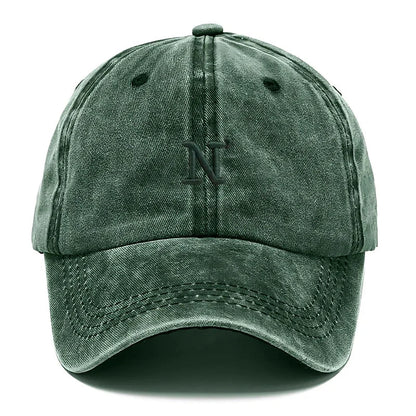 N Unisex Baseball Cap Distressed Fashion Dad Hat Casual Streetwear