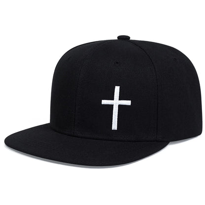 Unisex Cross Embroidery Hip-hop Hats Baseball Caps Snapback Caps