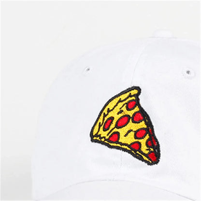 Pizza Embroidery Baseball Cap For Women Men