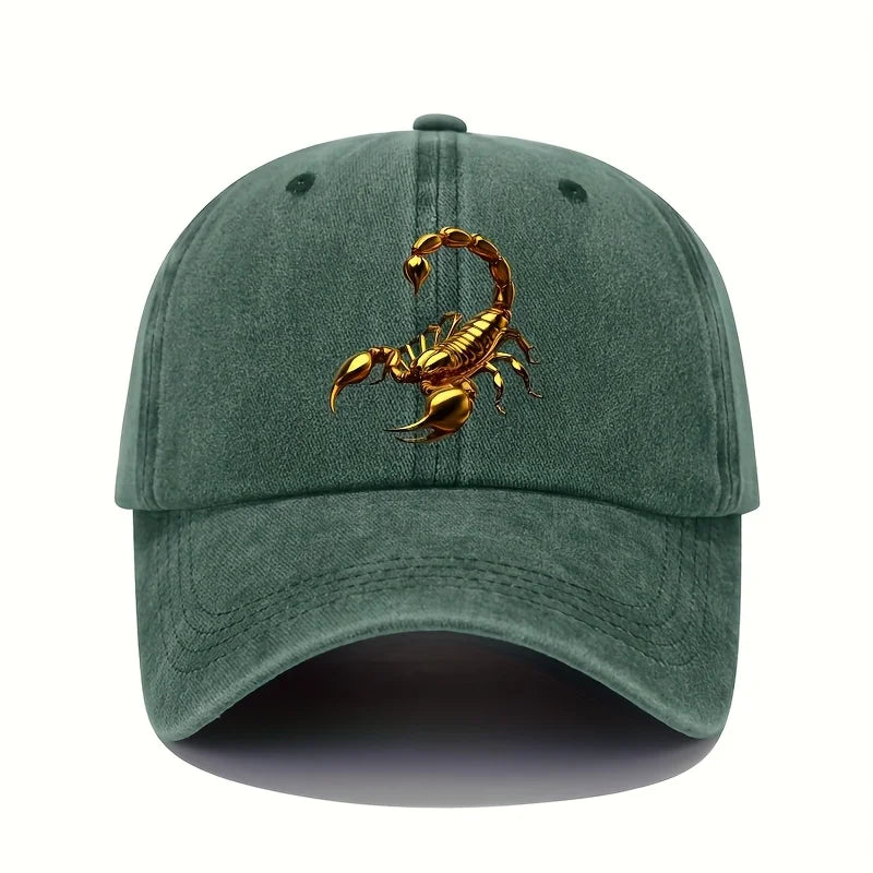 Golden Scorpion Printed Baseball Hat For Men Women
