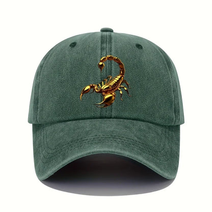 Golden Scorpion Printed Baseball Hat For Men Women