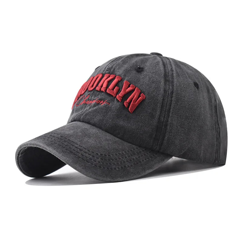 Retro brooklyn Letter Embroidery Baseball Caps Spring Summer Men Women