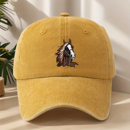 Trendy Versatile Fashion Horse Head Print Baseball Cap